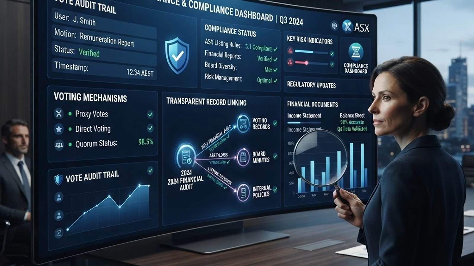 ASX-grade governance dashboard